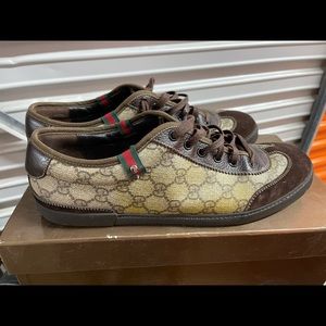 Vintage GG Gucci Shoes, Brown/Tan, Size 12